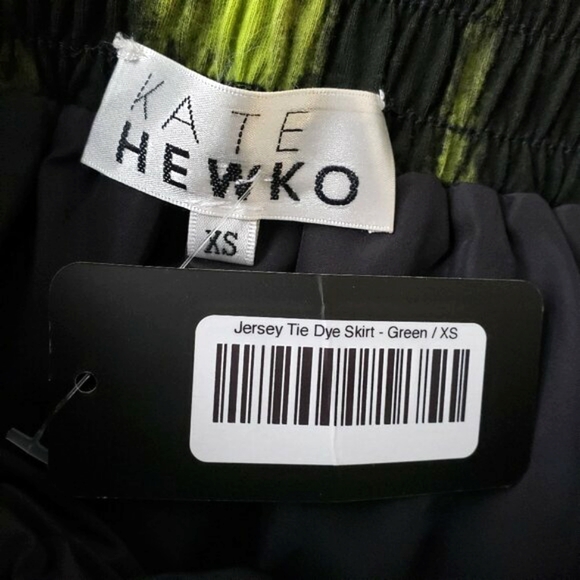 Kate Hewko Black and Neon Lime Long Green Skirt - Picture 8 of 11